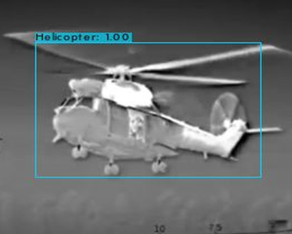 Infrared helicopter with annotation box
